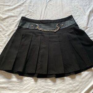 0138 Royal Bones Pleated Skirt size large whimsy, goth, grunge emo dark academia
